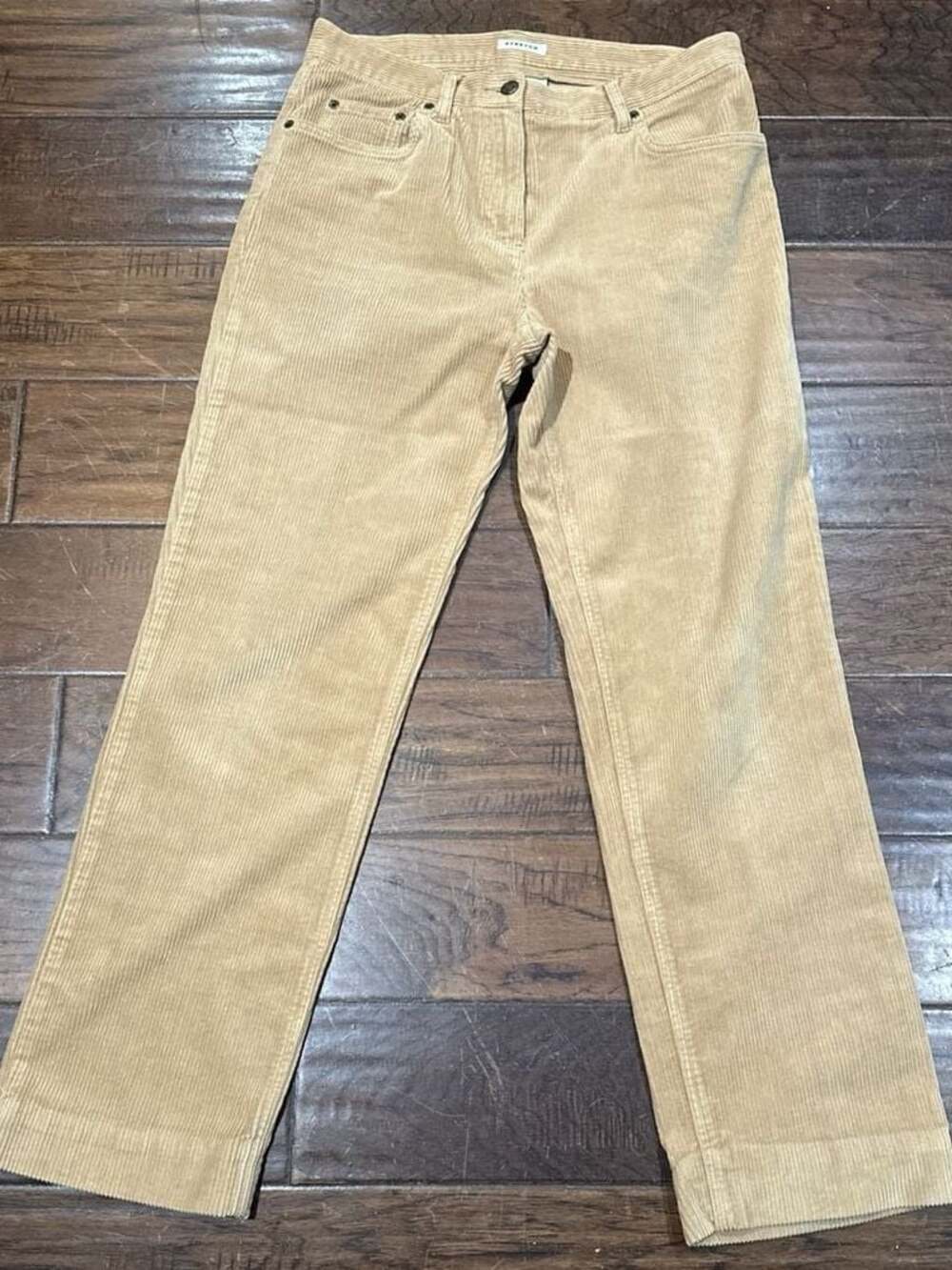 Jones New York Sport‎ Tan Corduroy Stretch Straight Leg Pants Womens